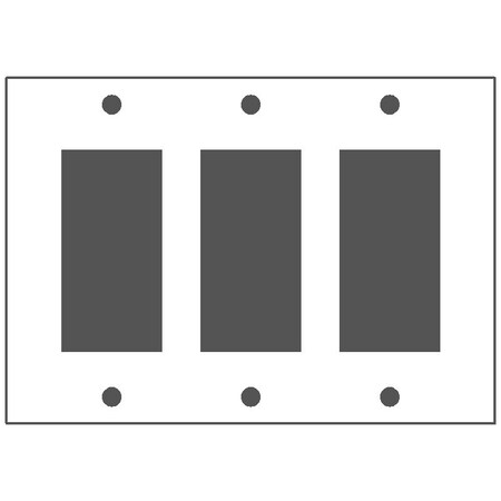 Mulberry Number of Gangs: 3 Cold-Rolled Steel, Painted/Smooth Semi-Gloss Finish, Brown 44403